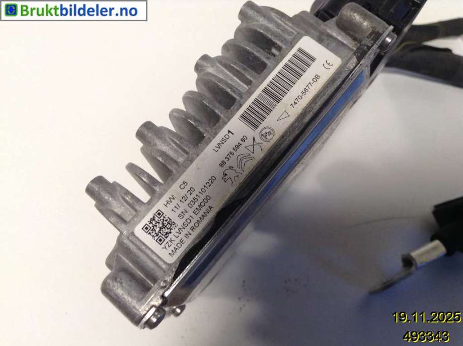 Styreenhet batteri til Toyota Proace 2016-->> (Type II)  (TOYOTA||9837559480)