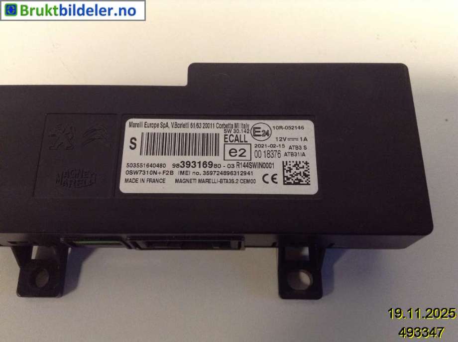 Styreenhet bluetooth til Toyota Proace 2016-->> (Type II)  (TOYOTA||9839316980)