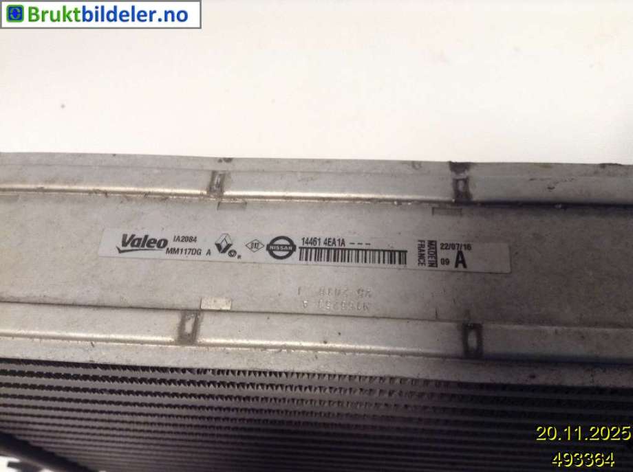 Intercooler til Renault Kadjar 2015-->>  (RENAULT|144614EA1A|MM117DG A|)