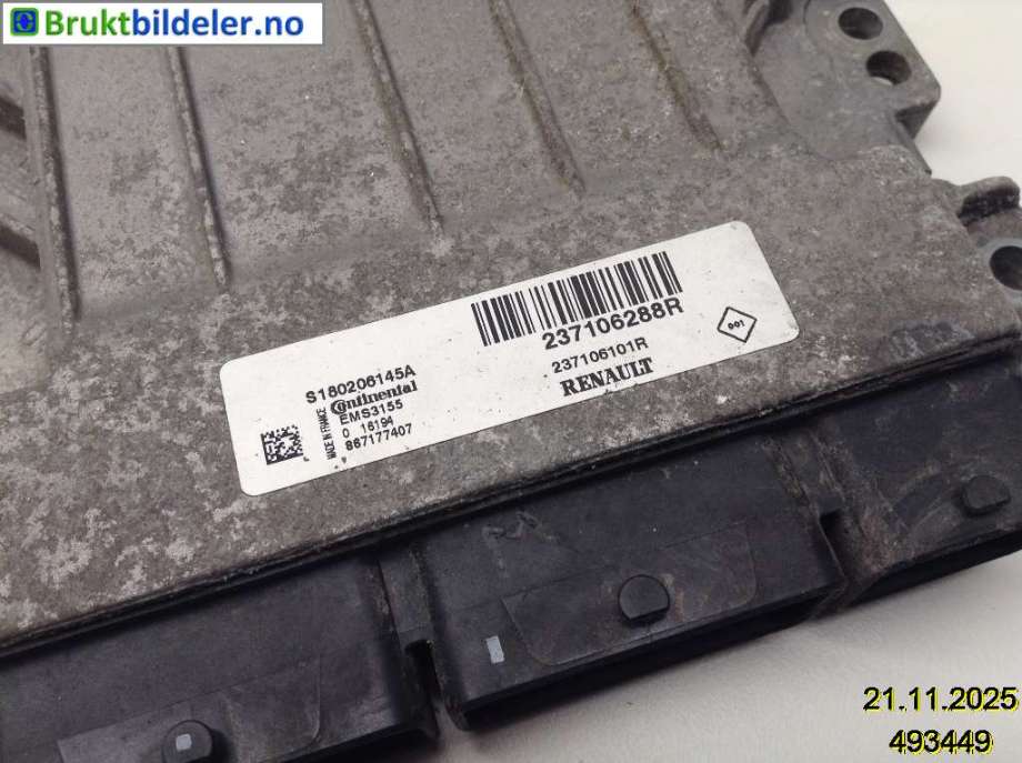 Styreenhet motor til Renault Kadjar 2015-->> (RENAULT|237106288R|S180206145A|)