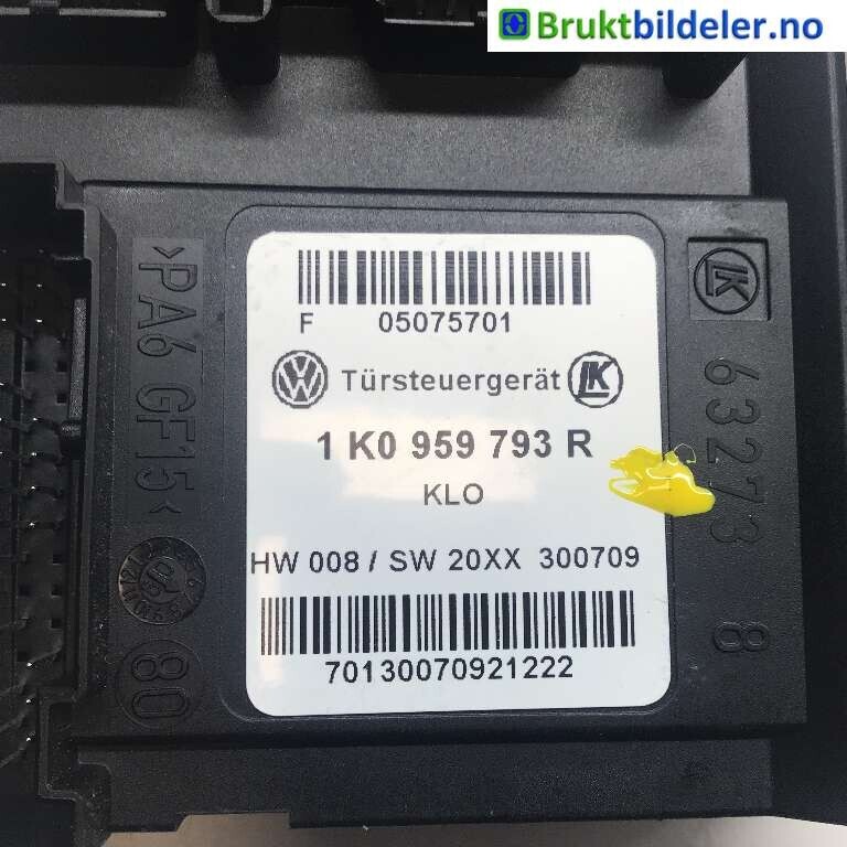 Ruteheis venstre foran til VW Tiguan 2007-2011 (Type I, Fase 1)  (VOLKSWAGEN|5N0 959 701 C|0 130 822 467|1K0 959 793 R)