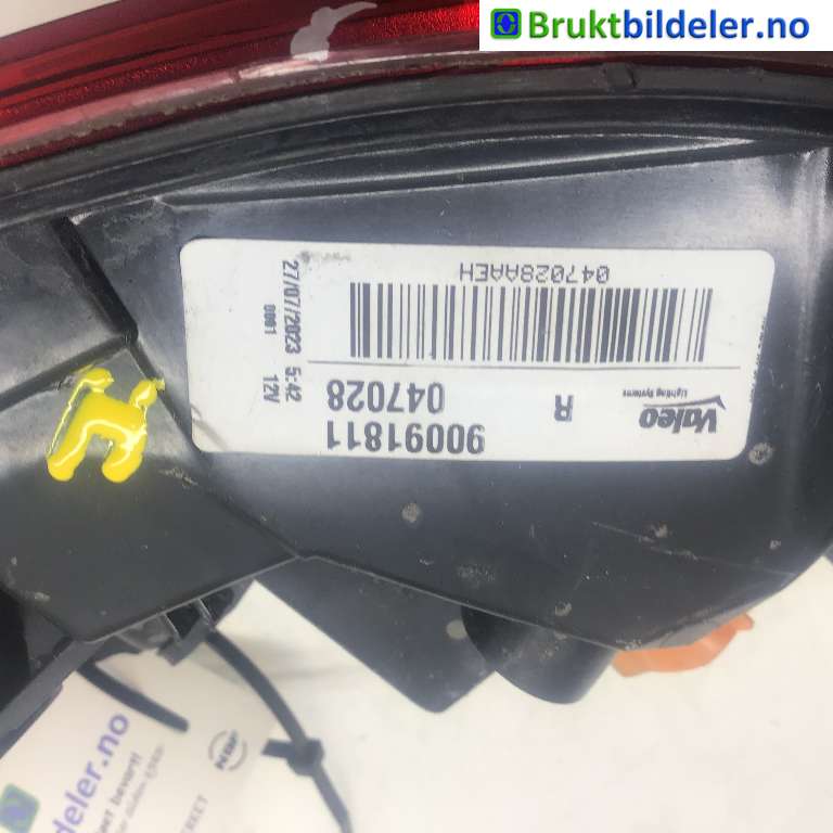 Baklykt høyre til Renault Kadjar 2015-->>  (RENAULT||90091811)