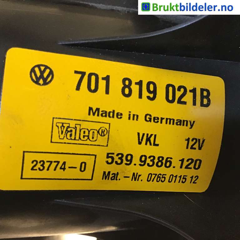 Varmeapparat motor til VW Transporter / Caravelle 1990-2003 (T4) (T4) (VOLKSWAGEN|701819021B|539.9386.120|)
