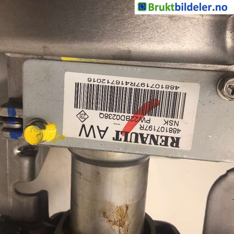 Rattaksel elektrisk servo til Renault Kadjar 2015-->>  (RENAULT|488103333R|PW22BD0238Q|488107197R)