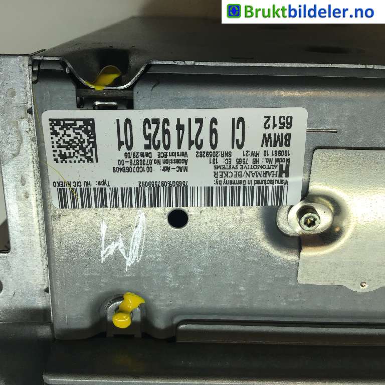 Bilstereo til BMW 5-Serie 2003-2010 (E60/E61) (E60/E61) (BMW|65 12 9 214 925|)