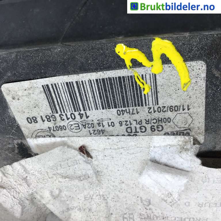 Frontlykt venstre halogen til Citroën Jumpy 2007-2016 (Type II)  (CITROEN|6208 L0|)