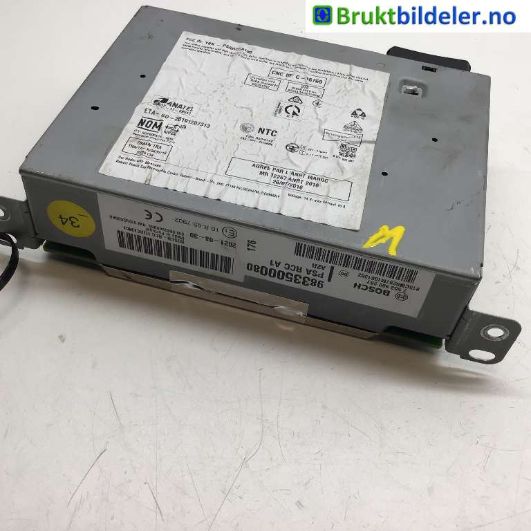 Bilstereo til Toyota Proace 2016-->> (Type II)  (TOYOTA||7 503 900 287|9833500080)