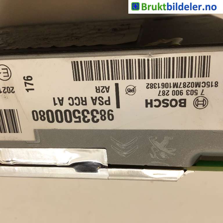 Bilstereo til Toyota Proace 2016-->> (Type II)  (TOYOTA||7 503 900 287|9833500080)