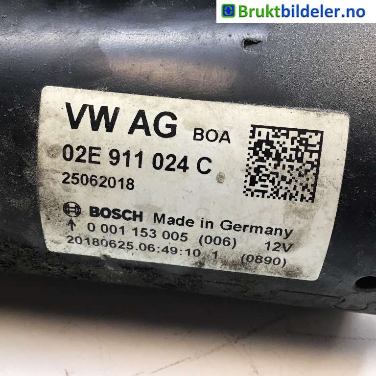Starter diesel til VW Caddy 2015-2020 (Type III, Fase 3)  (VOLKSWAGEN|02E 911 024 C|0 001 153 005|)
