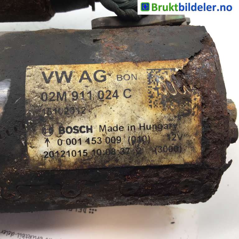 Starter diesel til VW Transporter / Caravelle 2009-2015 (Fase 2) (T5) (T5) (VOLKSWAGEN|02M 911 024 C|0 001 153 009|)