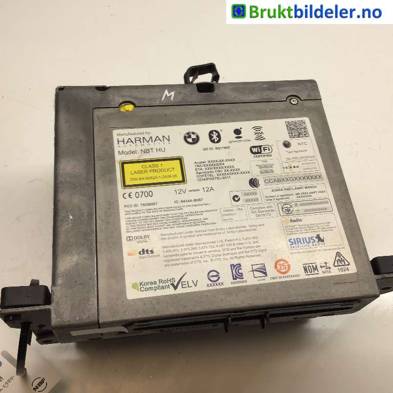 Bilstereo til BMW 5-Serie 2010-2017 (F10/F11) (F10/F11) (BMW|65 12 9 290 361|)
