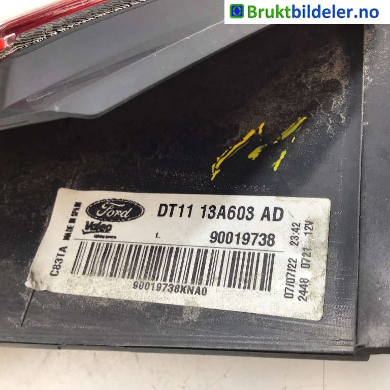 Refleksplate til Ford Transit Connect 2018-->> Type II, Fase 2  (FORD|DT11-13A603-AD|90019738|)
