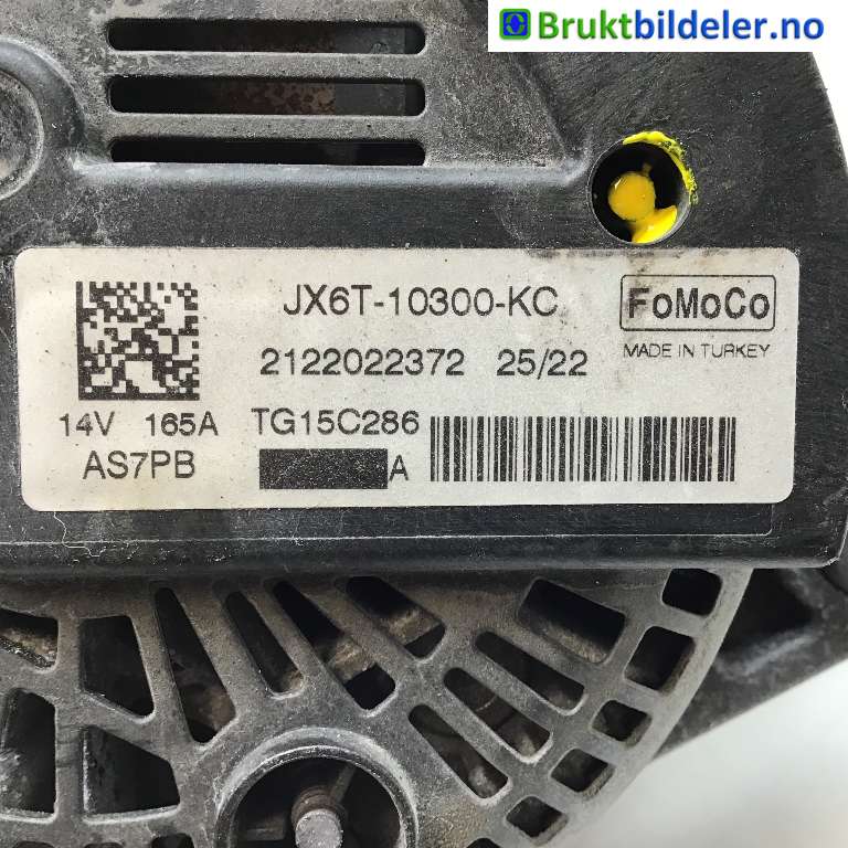 Dynamo til Ford Transit Connect 2018-->> Type II, Fase 2  (FORD|JX6-10300-KC|2122022372|TG14C286)