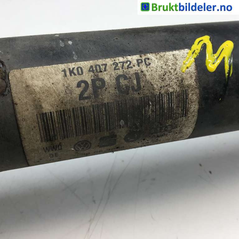 Drivaksel høyre foran til VW Golf V, Combi 2003-2008  (VOLKSWAGEN|1K0 407 272 PC|)