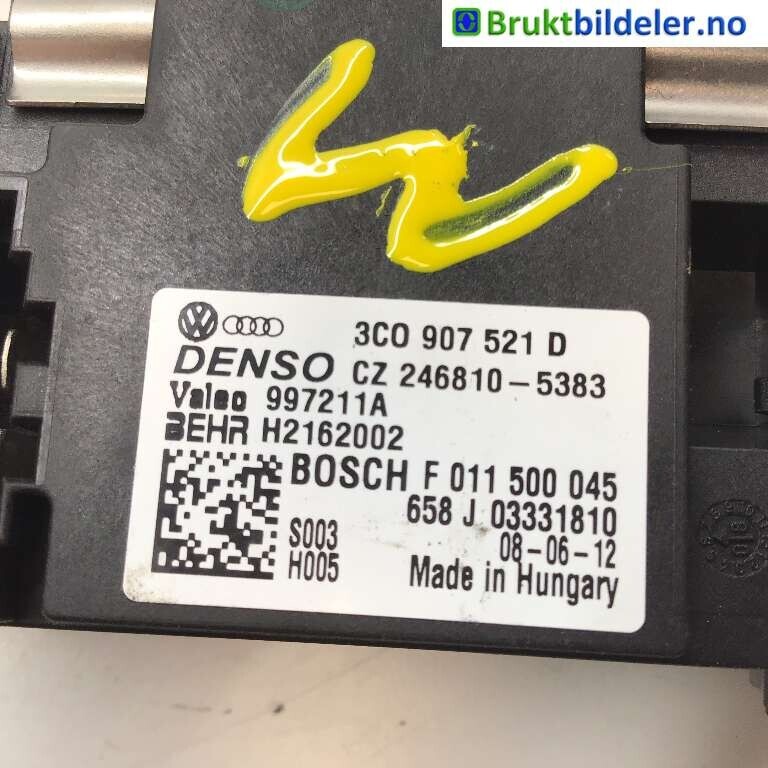 Varmeapparat motstand til VW Golf V, Combi 2003-2008  (VOLKSWAGEN|3C0 907 521 D|CZ246810-5383|)