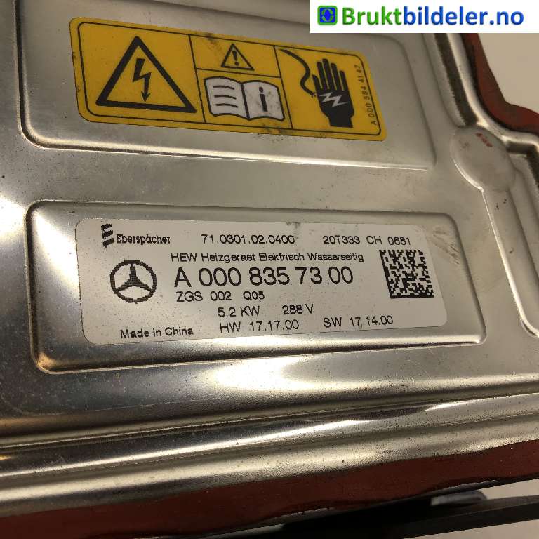 Motorvarmer elektrisk til Mercedes EQC 2019-->>  (MERCEDES|A 000 835 73 00|71.0301.02.0400|)