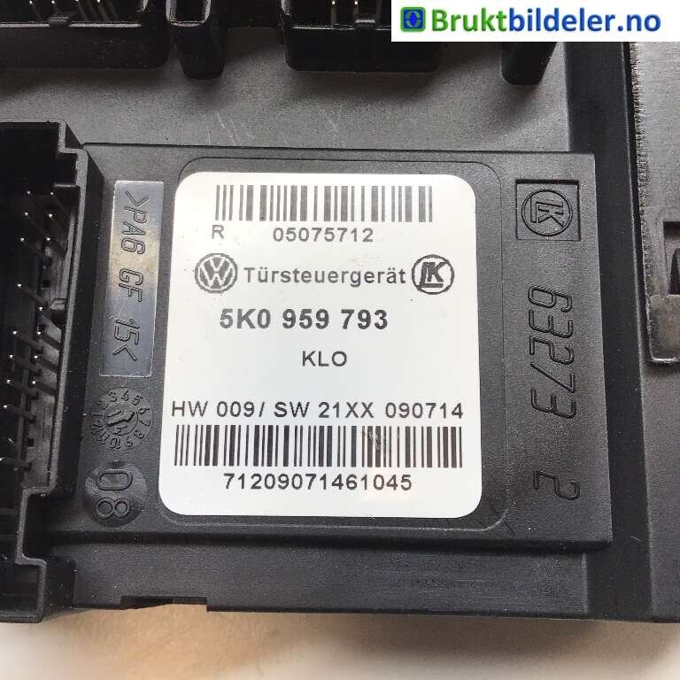 Ruteheis venstre foran til VW Caddy 2010-2015 (Type III, Fase 2)  (VOLKSWAGEN|1T0 959 701 T|402297B|)