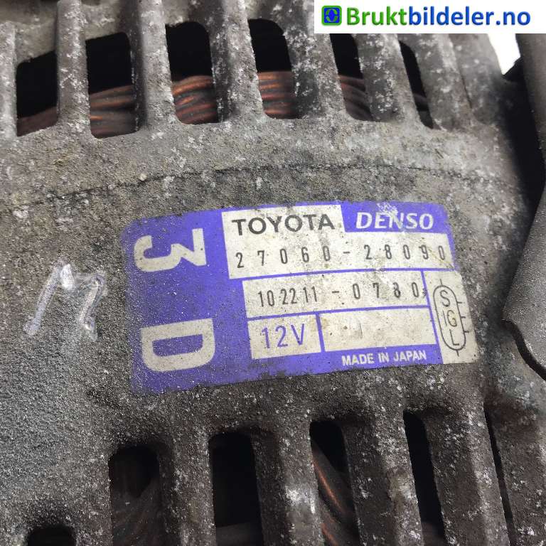 Dynamo til Toyota RAV4 2000-2006 (Type II)  (TOYOTA|27060-28090|102211-0780|)