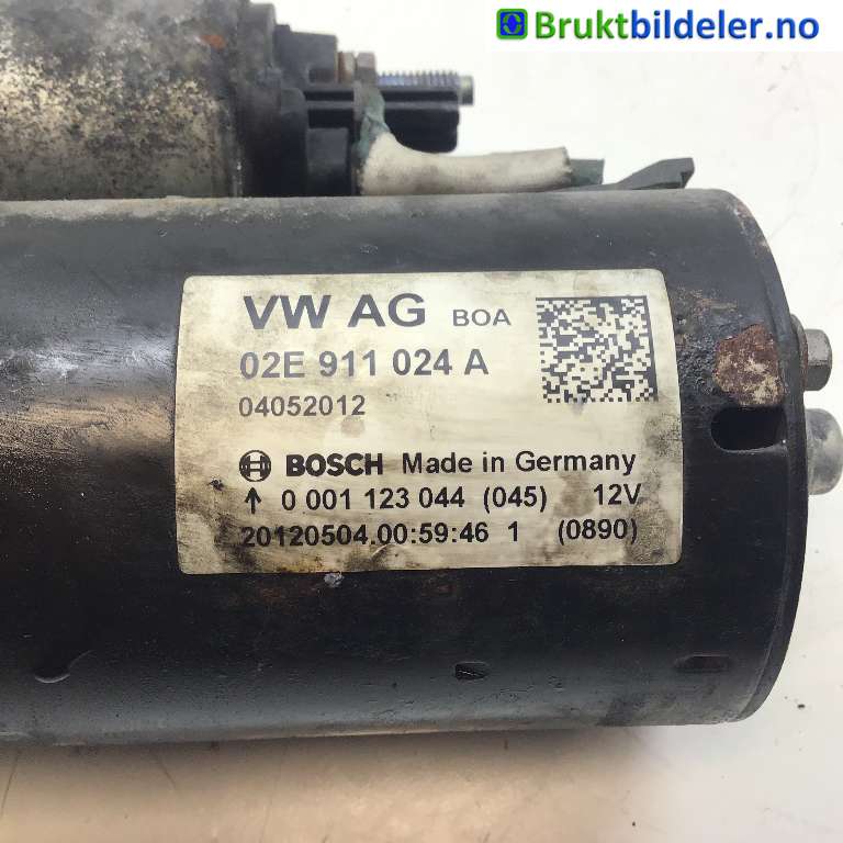 Starter diesel til VW Golf VI 2008-2012  (VOLKSWAGEN|02E 911 024 A|0 001 423 044|)