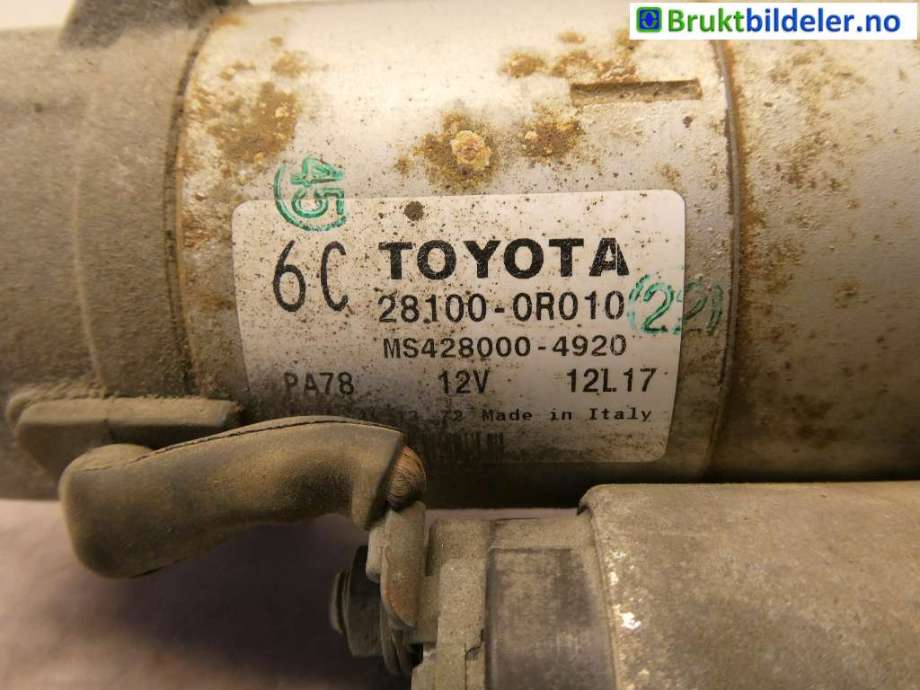Starter diesel til Toyota Verso 2009-2016 (Type III)  (TOYOTA|28100-0R030||28100-0R010)