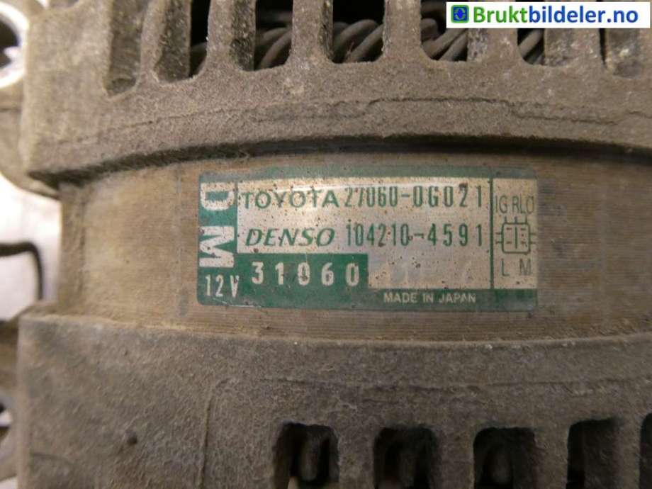Dynamo til Toyota Verso 2009-2016 (Type III)  (TOYOTA|270600G021|104210-4591|27060-0G021)