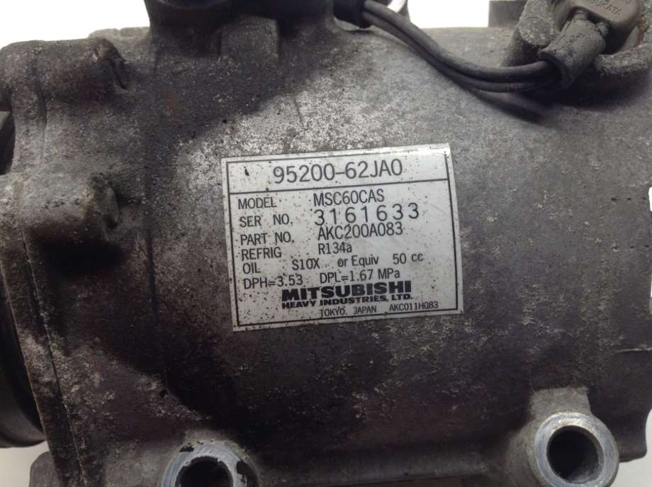 Aircondition kompressor til Suzuki SX4 2009-2013 (Type I, Fase 2) (SUZUKI|95200-62JA0|3161633|)