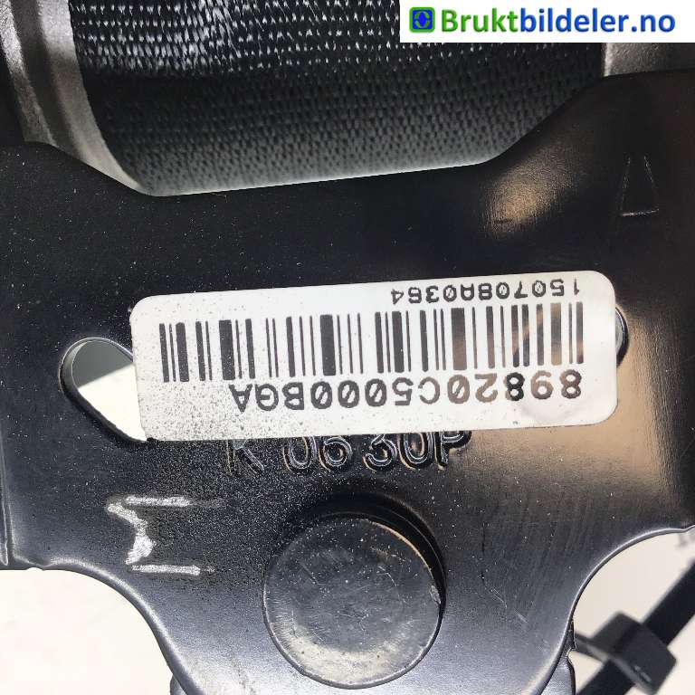 Sikkerhetsbelte bak høyre til Kia Sorento 2016-->> Type III  (KIA|89820-C5000 BGA|)