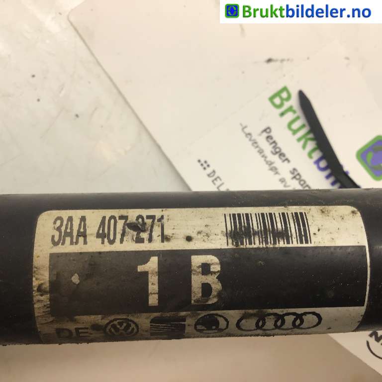 Drivaksel venstre foran til VW Caddy 2010-2015 (Type III, Fase 2)  (VOLKSWAGEN|3AA 407 271|)