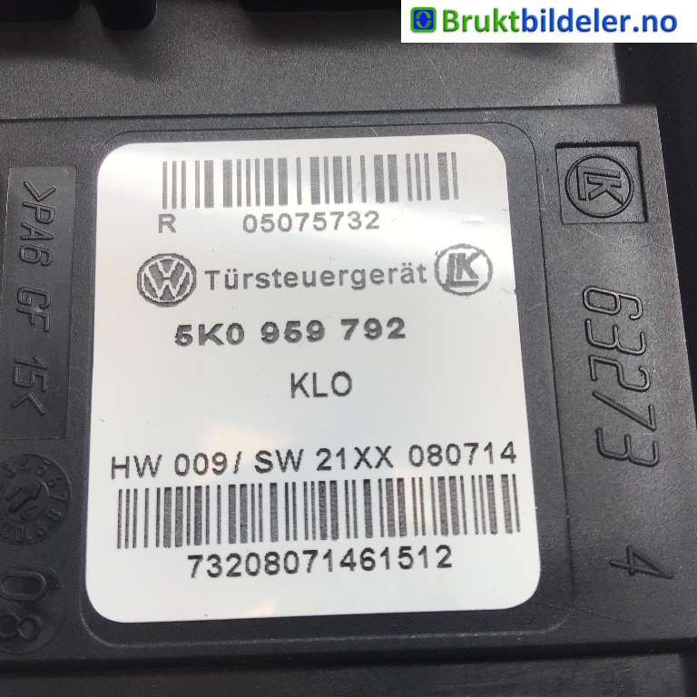 Ruteheis høyre foran til VW Caddy 2010-2015 (Type III, Fase 2)  (VOLKSWAGEN|1T0 959 702 R|402299B|550 959 792)
