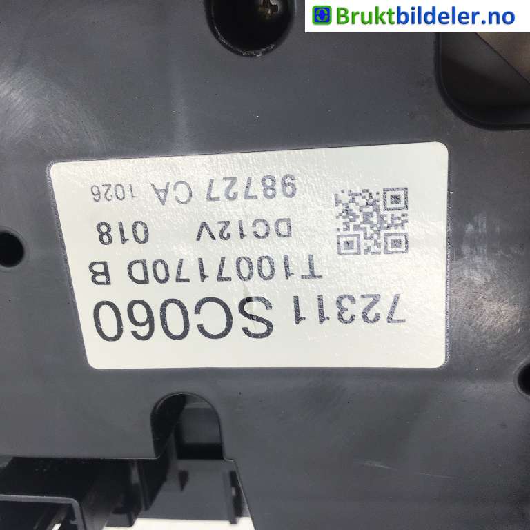 Varmeapparat betjening til Subaru Forester 2008-2013 (Type III) (SUBARU|72311SC060|T1007170D B|)