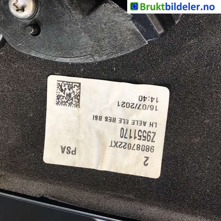 Speil venstre til Toyota Proace 2016-->> (Type II)  (TOYOTA|SU001A5698|Z9551170|98087022XT)