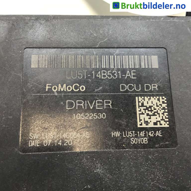 Styreenhet dør venstre foran til Ford Puma 2019-->>  (FORD|LU5T-14B531-AE|10522530|)