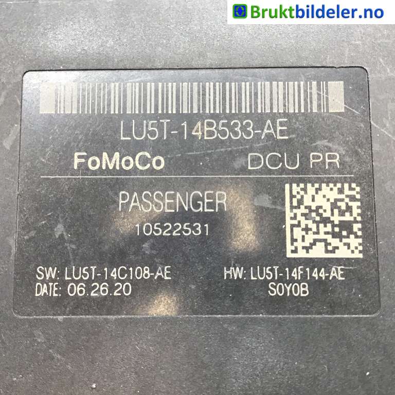 Styreenhet dør venstre foran til Ford Puma 2019-->>  (FORD|LU5T-14B533-AE|10522531|)