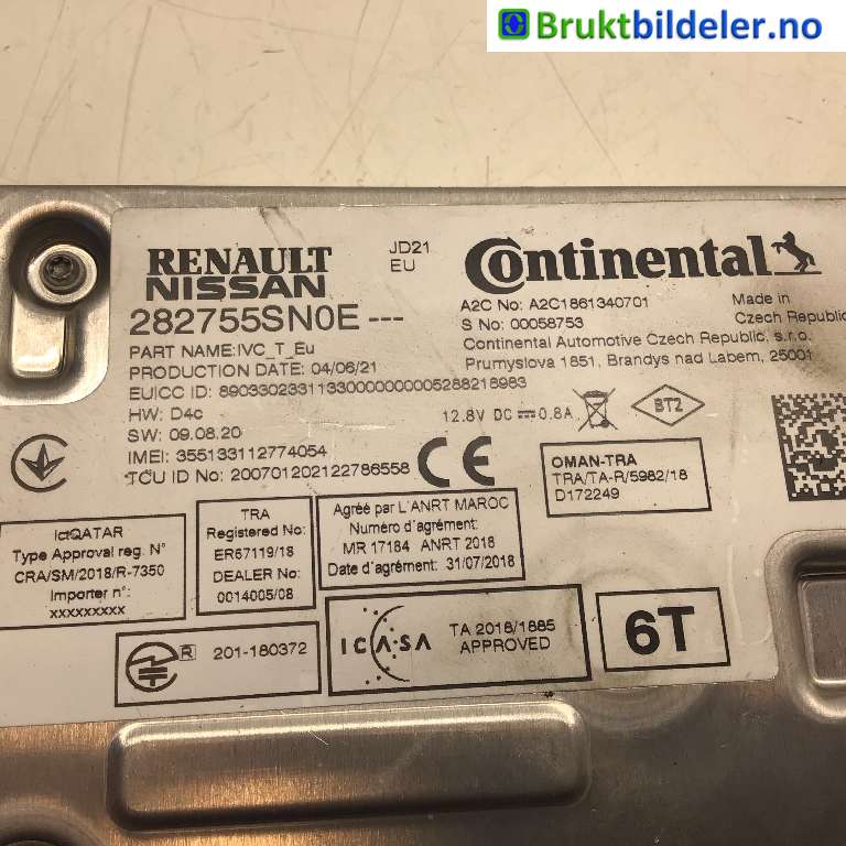 Styreenhet diverse til Nissan Navara 2016-->> (D23) (D23) (NISSAN|282755SN0E|A2C1861340701|)