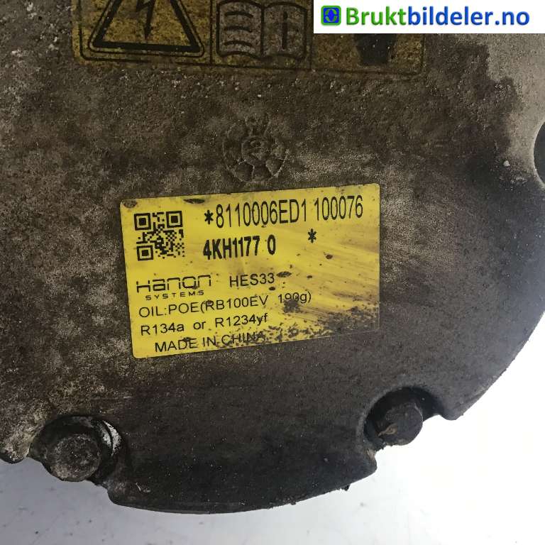Aircondition kompressor til XPeng P7 2021-->>  (XPENG|8110006ED1-00-00|4KH1177 0|)