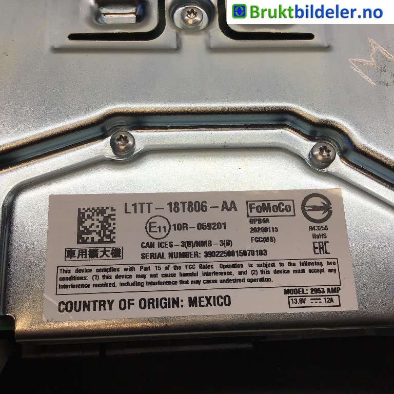 Bilstereo forsterker til Ford Puma 2019-->> (FORD|L1TT-18T806-AA|)