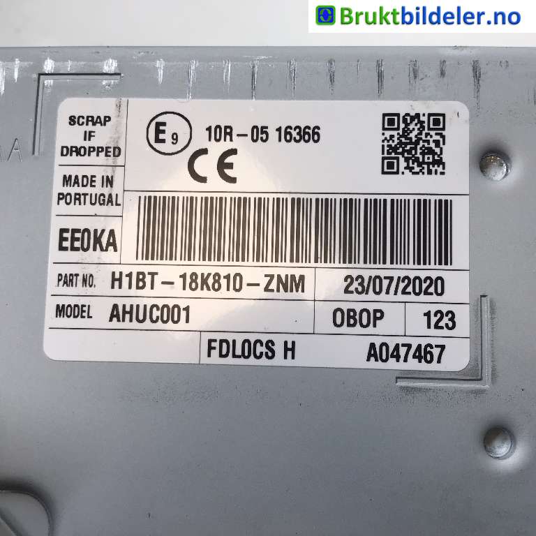 Bilstereo til Ford Puma 2019-->> (FORD|H1BT-18K810-ZNM|AHUC001|)