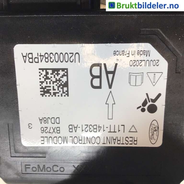 Airbag elektronikk til Ford Puma 2019-->>  (FORD|L1TT-14B321-AB|U2000384PBA|)