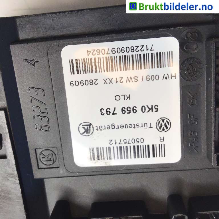 Ruteheis venstre foran til VW Golf VI 2008-2012  (VOLKSWAGEN|5K0 959 701 B|402305B|5K0 959 793)