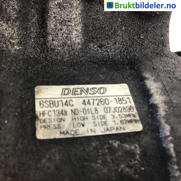 Aircondition kompressor til BMW 3-Serie 2005-2011 (E90/E91/E92/E93) (E90/E91/E92/E93) (BMW|64 52 6 987 862|447260-1851|6SBU14C)