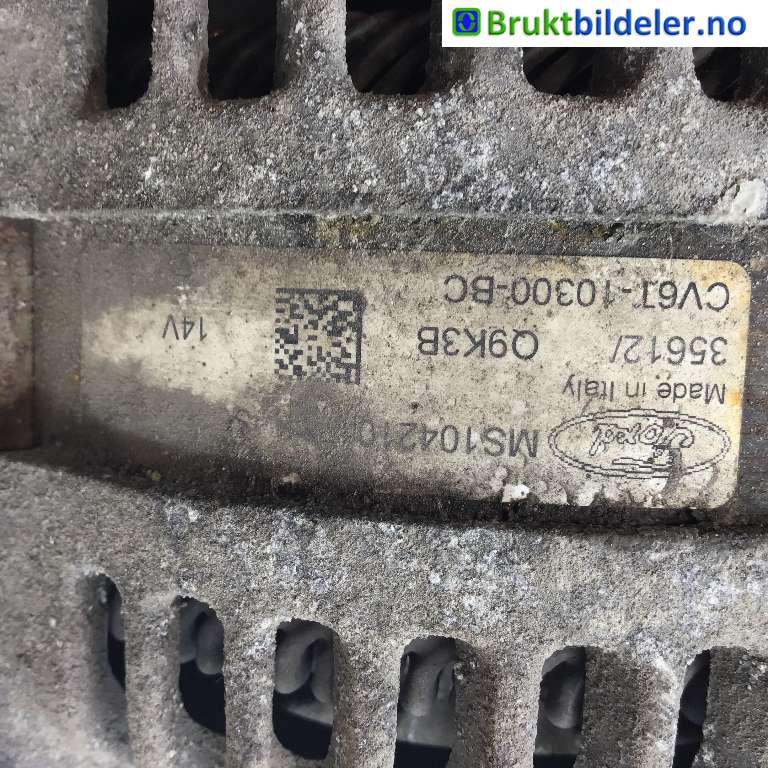 Dynamo til Ford Fiesta 2013-2017 (Type VI, Fase 2)  (FORD|CV6T-10300-BC|MS1042101731|Q9K3B)