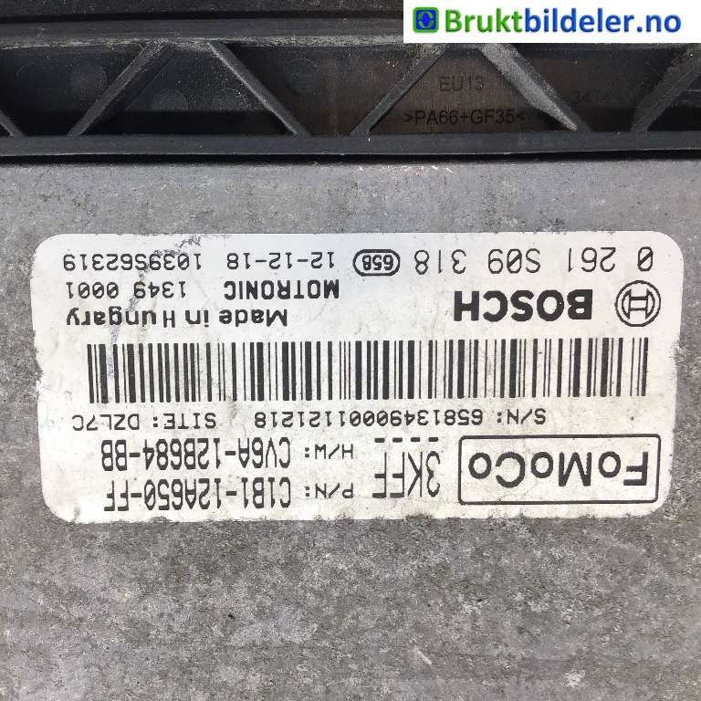 Styreenhet motor til Ford Fiesta 2013-2017 (Type VI, Fase 2)  (FORD|C1B1-12A650-FF|0 261 S09 318|CV6A-12B684-BB)
