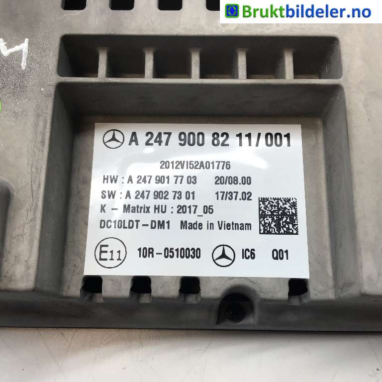 Multimedia display (MCU - Media Controller Unit) til Mercedes EQC 2019-->> (MERCEDES|A 247 900 82 11 /|2012VI52A01776|)