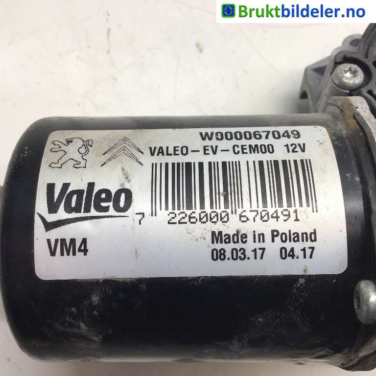 Viskermotor frontrute til Toyota Proace 2016-->> (Type II) (TOYOTA||W000069722|9808465280)