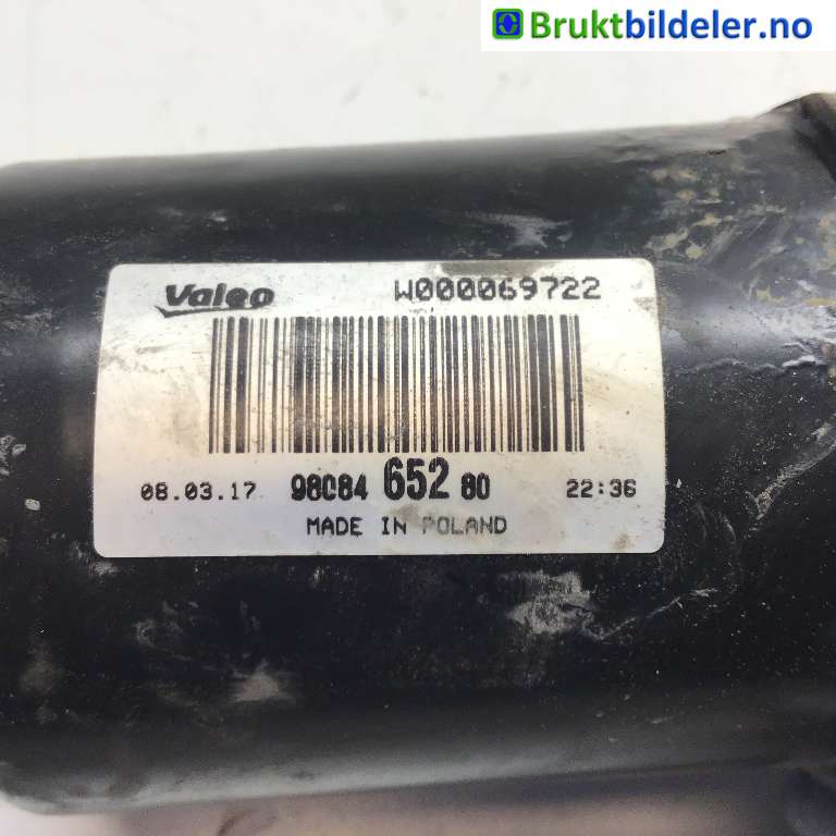 Viskermotor frontrute til Toyota Proace 2016-->> (Type II) (TOYOTA||W000069722|9808465280)