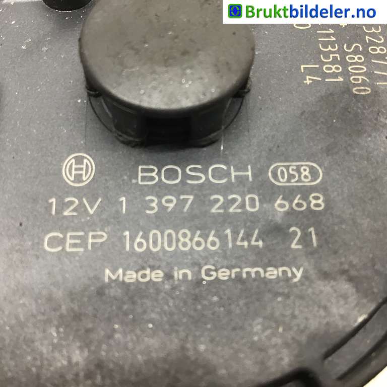 Viskermotor frontrute til Volvo V70 2014-2016 (Type III, Fase 2)  (VOLVO||1 397 220 668)