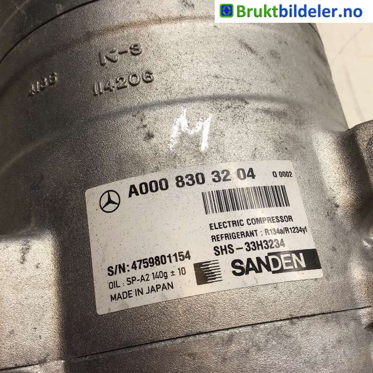 Aircondition kompressor til Mercedes EQC 2019-->>  (MERCEDES|A 000 830 32 04|SHS-33H3234|)