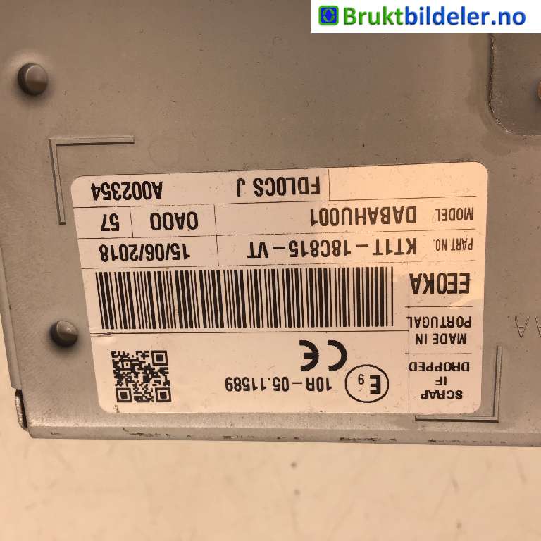 Bilstereo til Ford Transit Connect 2018-->> Type II, Fase 2 (FORD|KT1T18C815VT|)