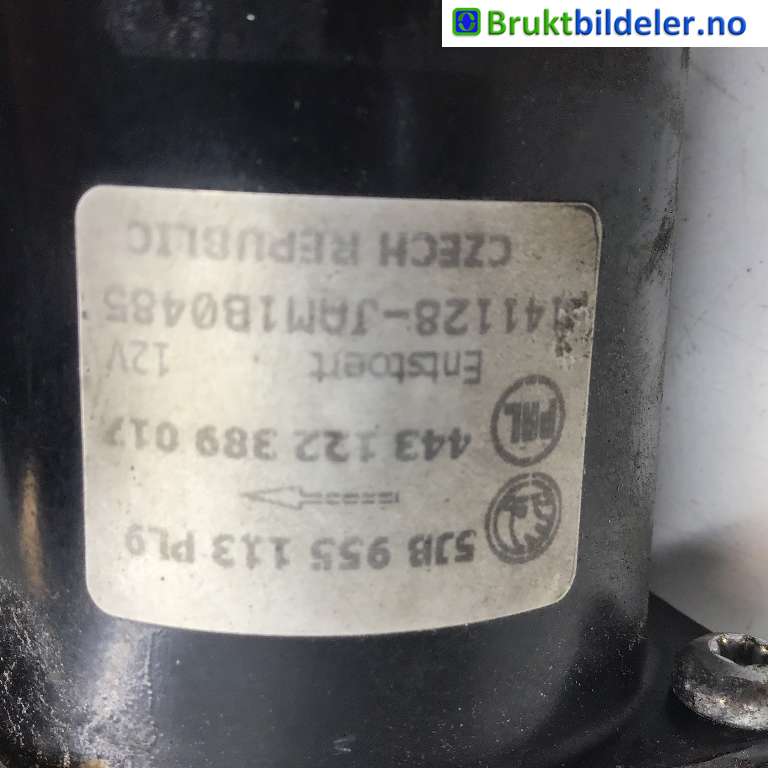 Viskermotor frontrute til Škoda Rapid 2012-2019  (SKODA|5JB 955 113|443 122 389 017|)