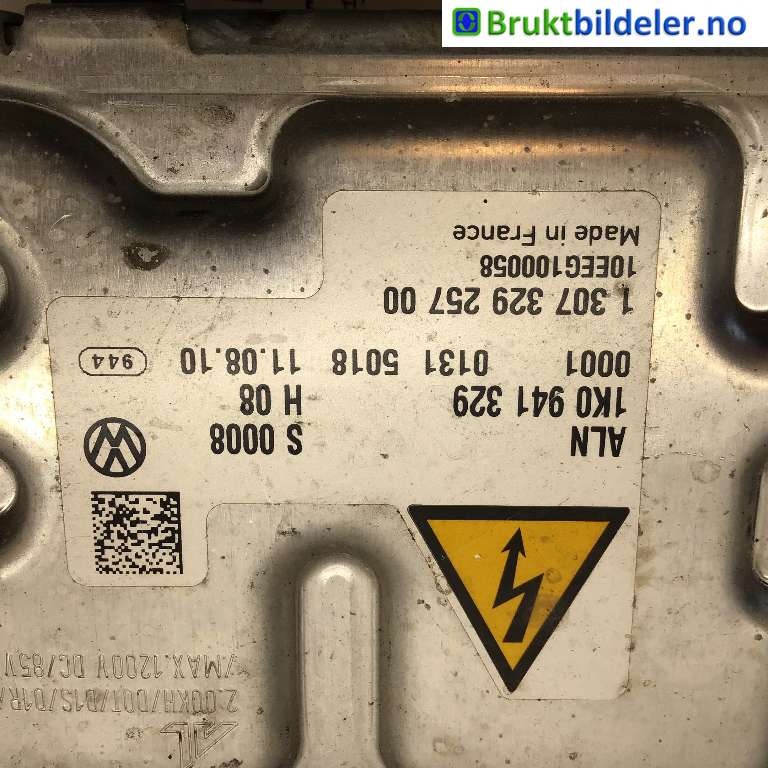 Styreenhet xenon/ballast til Škoda Yeti 2009-2013 (Fase 1)  (SKODA|1K0 941 329|1 307 329 257 00|)